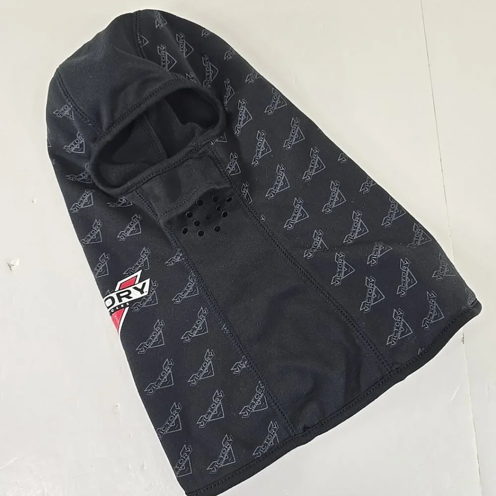 VICTORY MOTORCYCLE BLACK BALACLAVA FACE MASK LOGO ACCENT *DISCONTINUED* *VGC*...